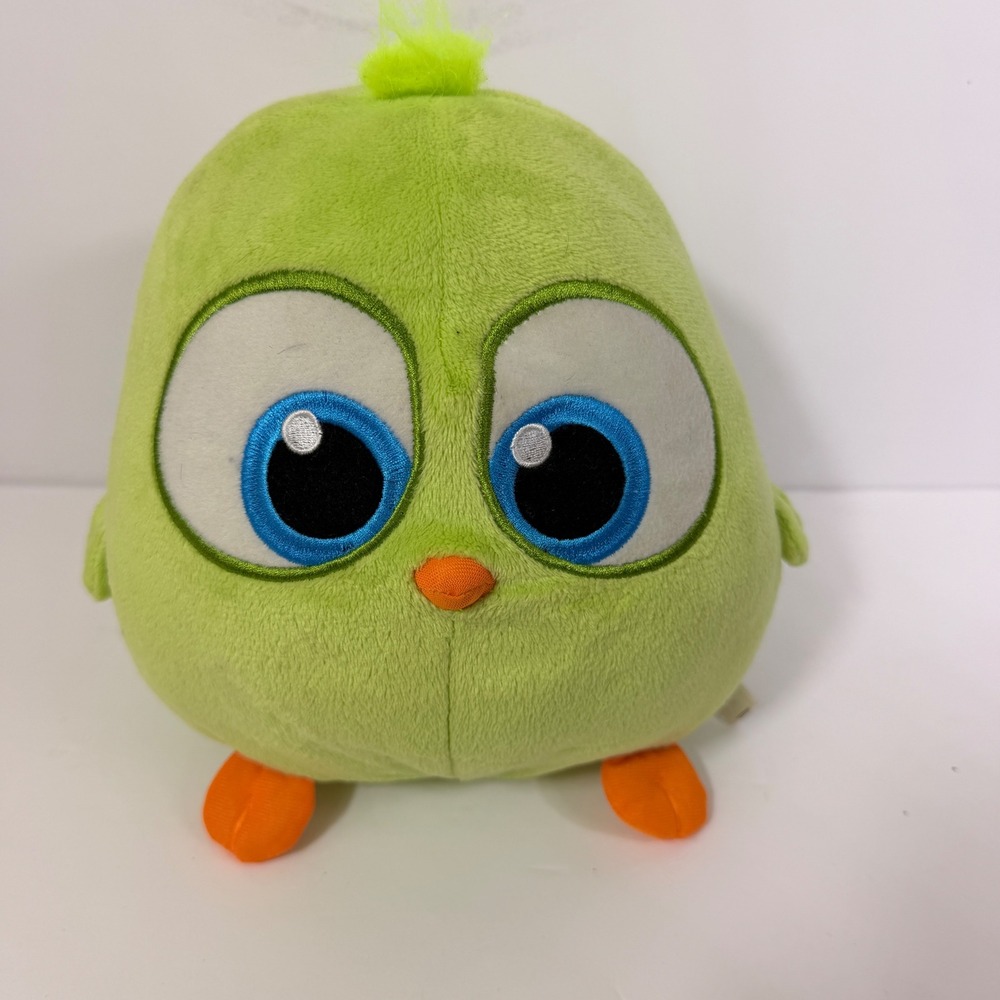 Angry Birds Hatchlings Plush Rovio 2018 8in Green Bird Excellent Stuffed Toy
